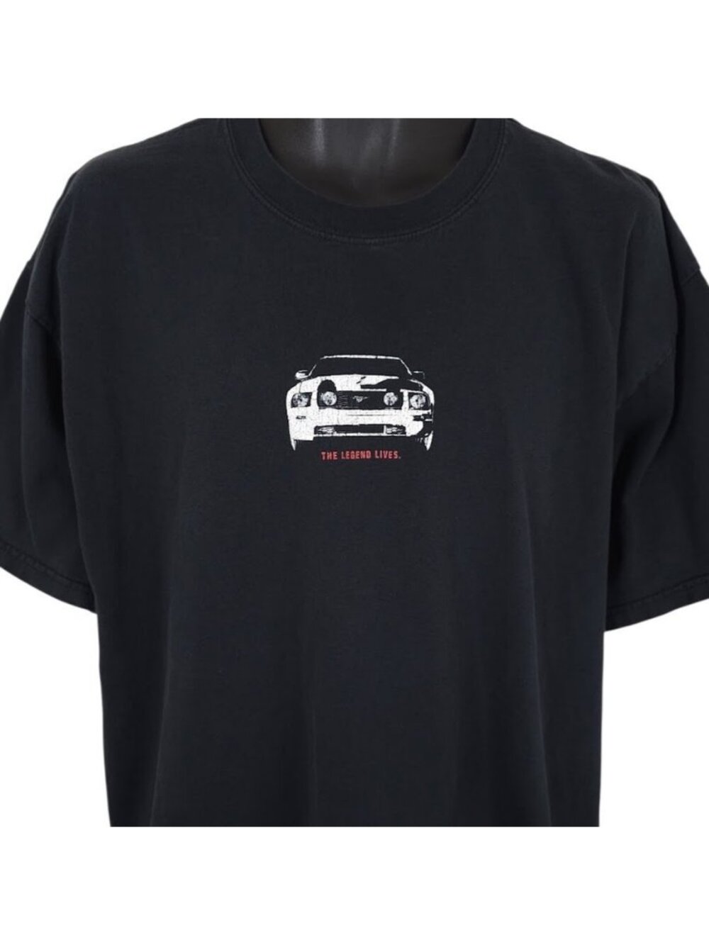 Vintage Ford Mustang T Shirt Mens Size XL Black Y2K The Legend Lives